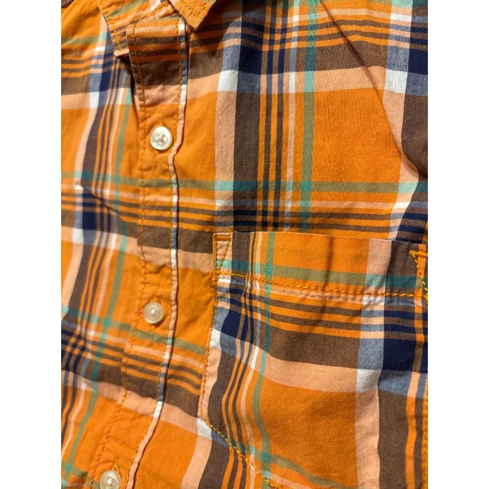 Carter’s boy, size 8‎ cotton machine, washable button down collared plaid shirt